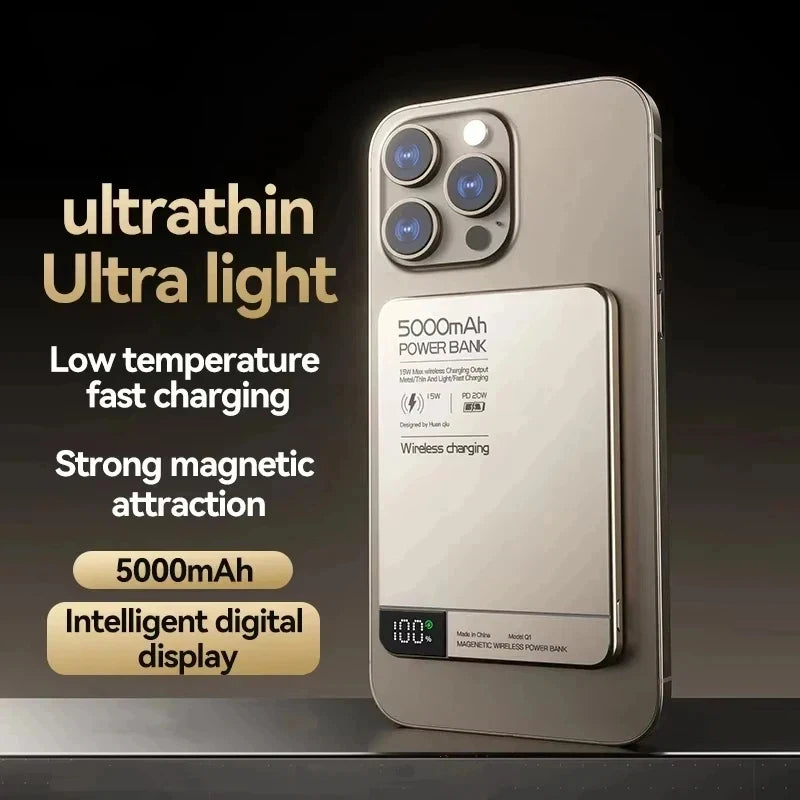 Ultra Wireless Magnetic Power Bank | Fast Charging for All Devices