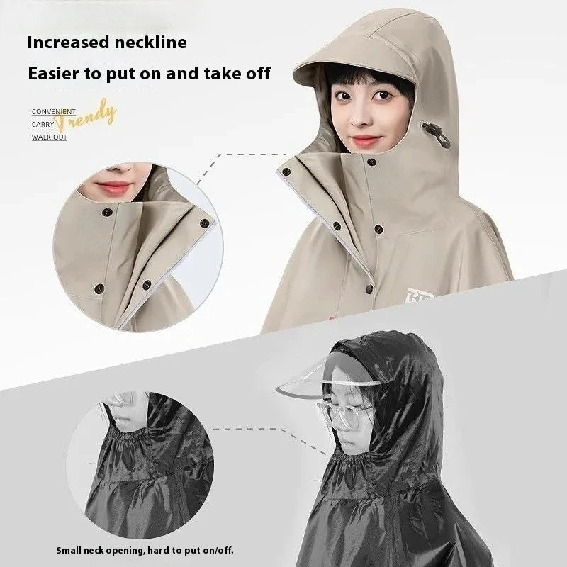 Durable Waterproof Motorcycle Raincoat for Adventurous Riders