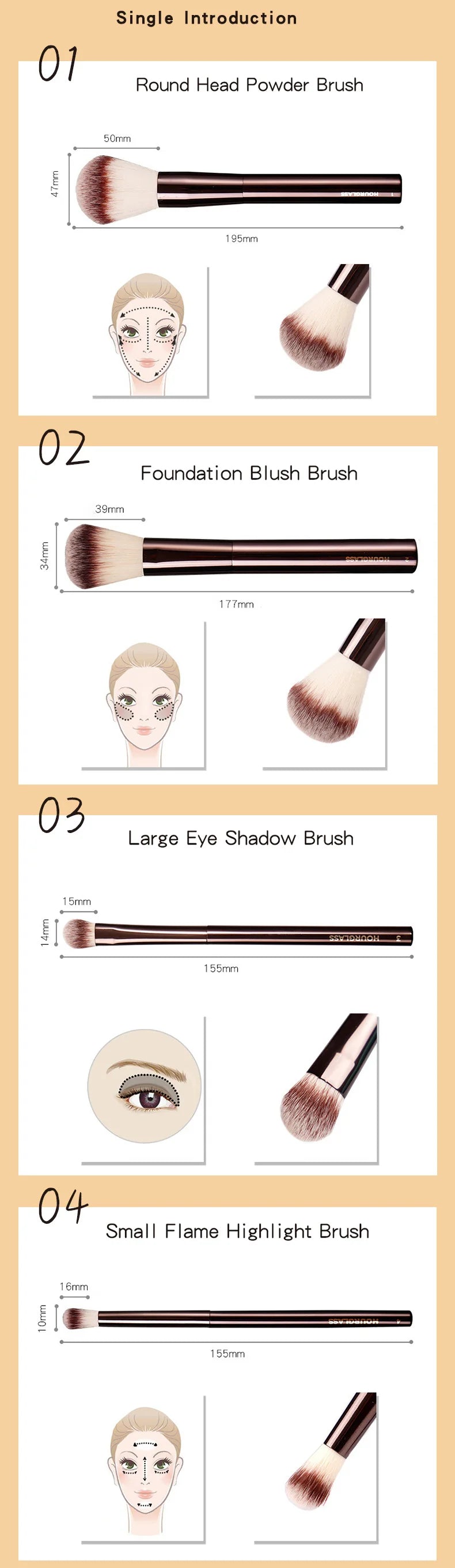 Versatile Makeup Brushes for Flawless Application | Powder, Blusher, More