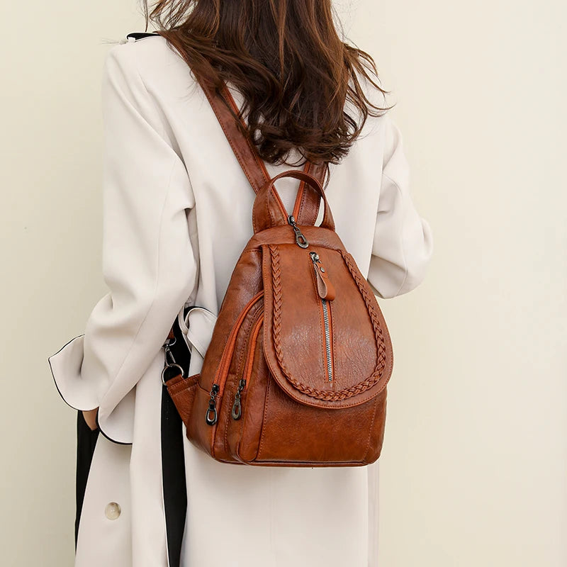Stylish Women's Leather Backpack | Chic Travel Bag for All Occasions