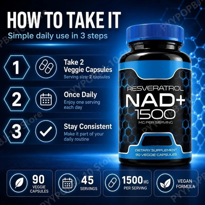 Liposomal NAD+ & Trans Resveratrol for Daily Energy Support