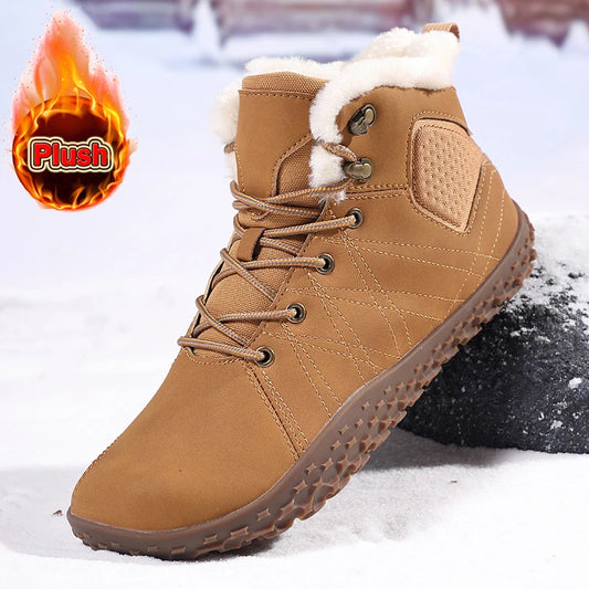 Winter Snow Boots for Men Women Warm Fur Lined Ankle Trekking Shoes Anti Slip Outdoor Boots