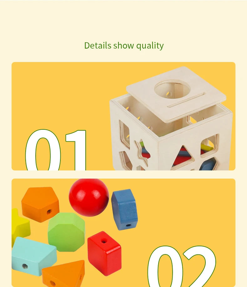 Educational Montessori Math Toy | Wooden Bead Wire Maze Puzzle