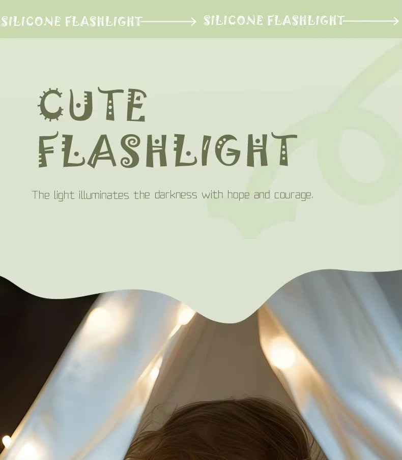 Cute Bear Night Light | USB Rechargeable Kids Flashlight Lamp