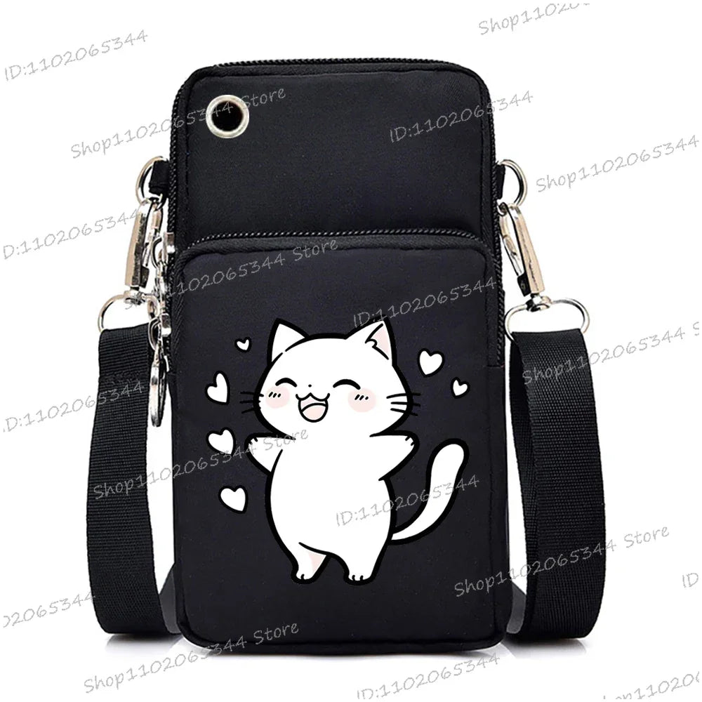 Cartoon Cat Crossbody Bag | Cute Women's Anime Shoulder Purse