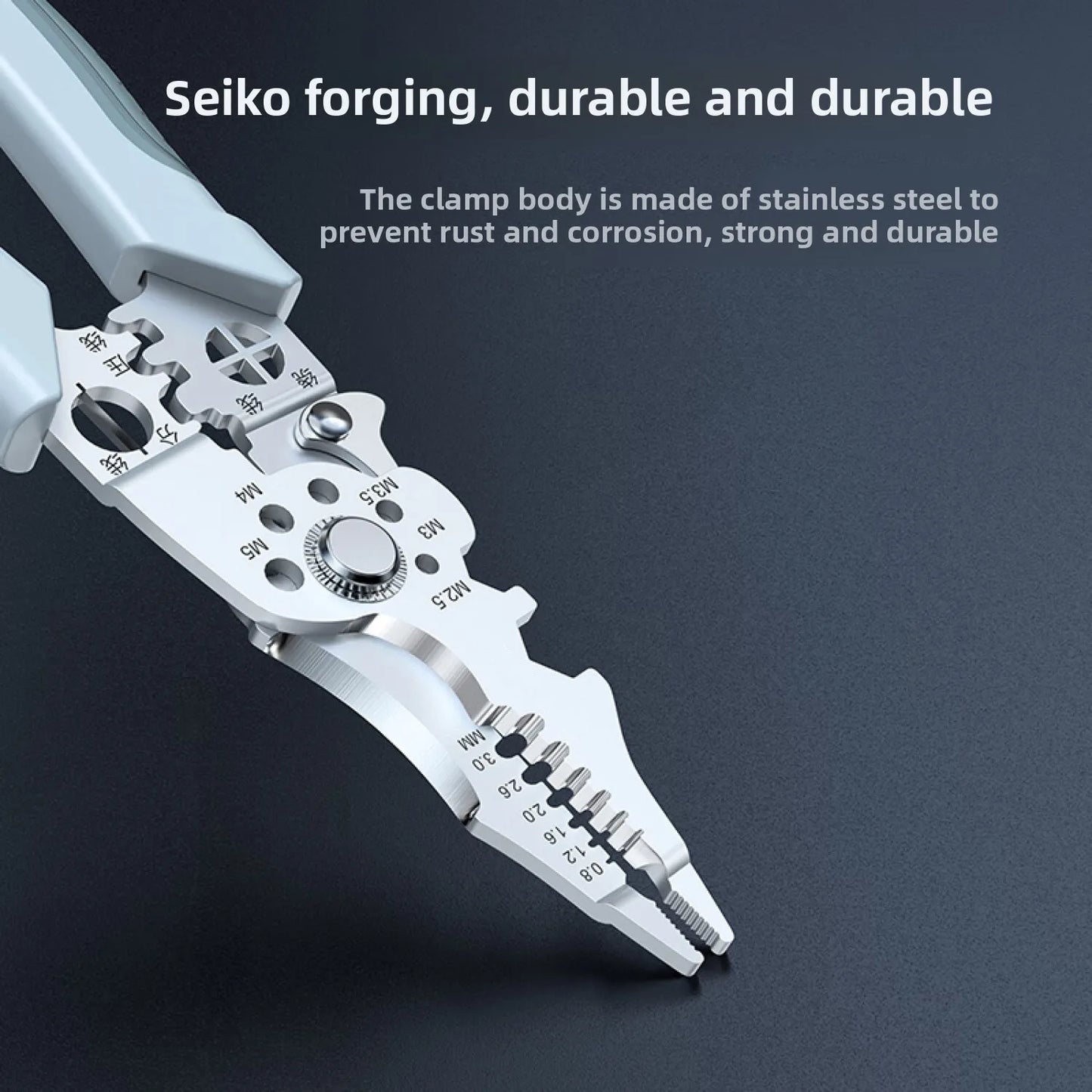 8.5 Inch Heavy Duty Multi-Functional Wire Stripper Cutter Pliers