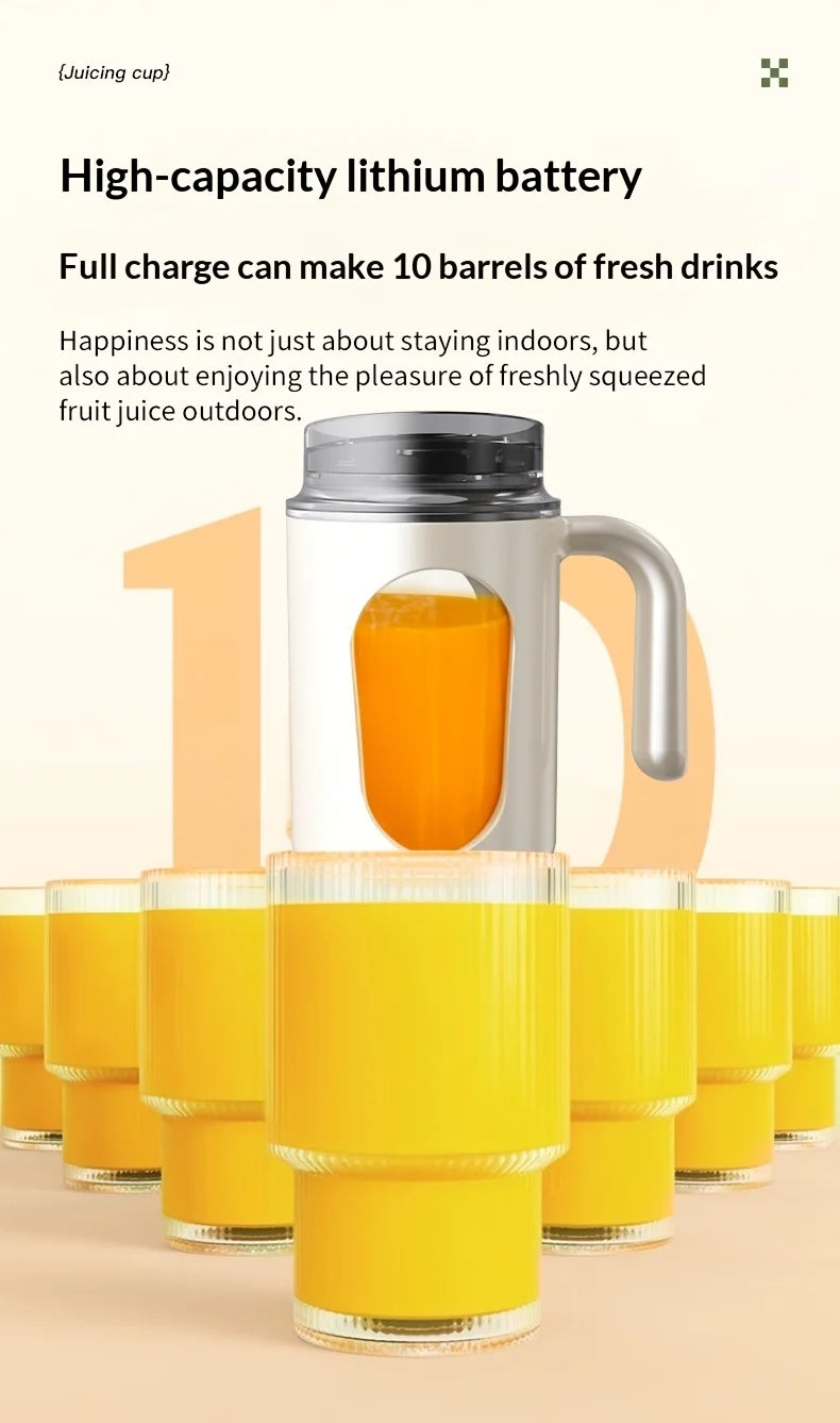 Portable Juice Maker Blender | 580ML Juicer for Smoothies & Shakes