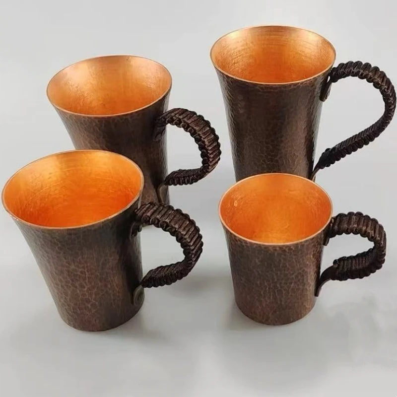Vintage Pure Copper Mug | Handcrafted Moscow Mule Tumbler
