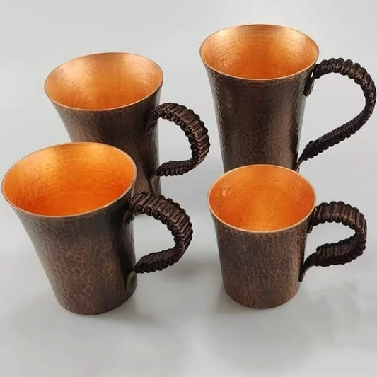 Vintage Pure Copper Mug | Handcrafted Moscow Mule Tumbler