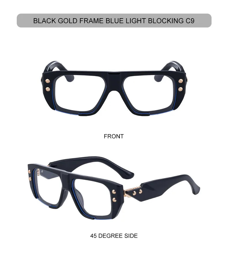 Polarized Steampunk Square Sunglasses for Men | Trendy Fashion Eyewear