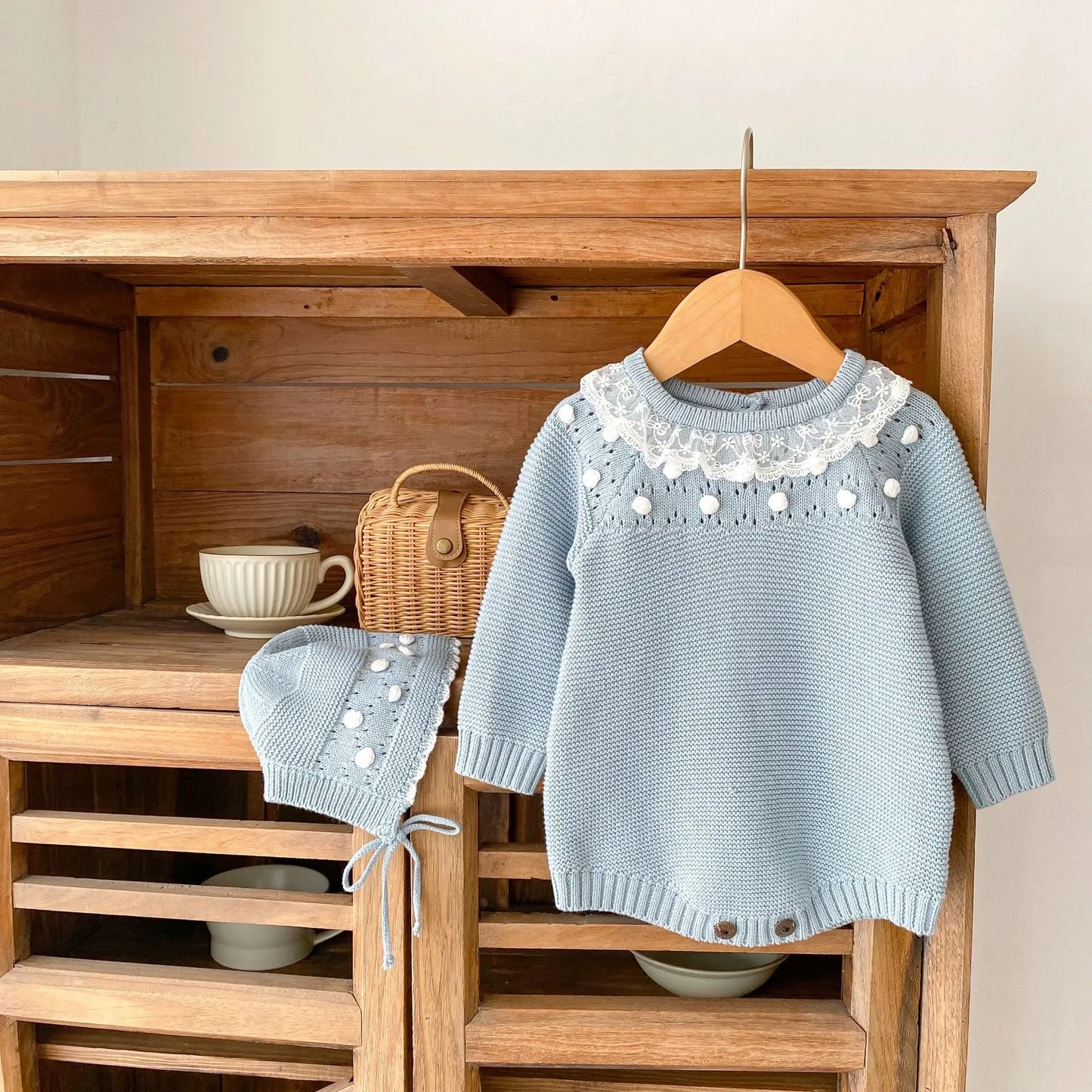 Warm Lace Baby Girl Romper | Cozy Infant Princess Jumpsuit