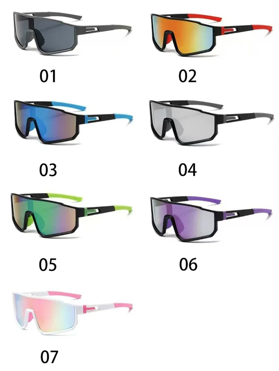Gafas de sol de ciclismo extragrandes para hombre | Gafas coloridas a prueba de viento