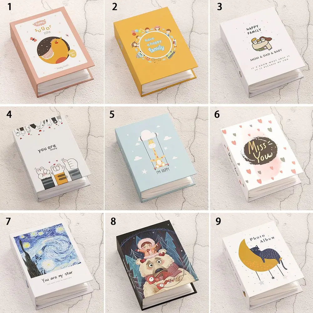 Cute Cartoon 4R Photo Album | 100 Photos Multicolor Collection