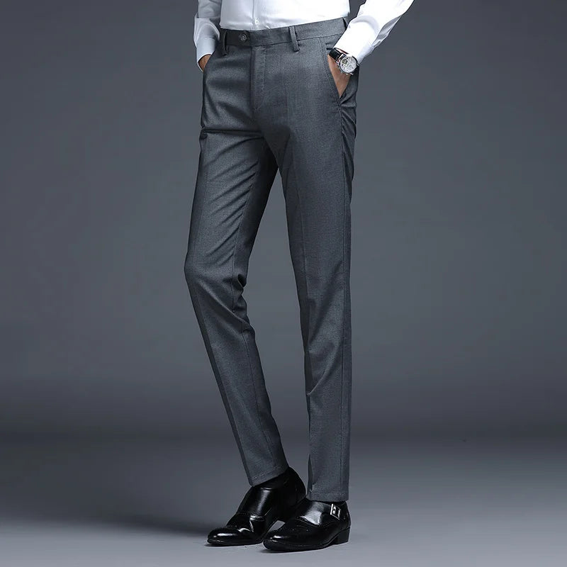 Men's Relaxed Fit Business Suit Pants | Stylish Office Trousers
