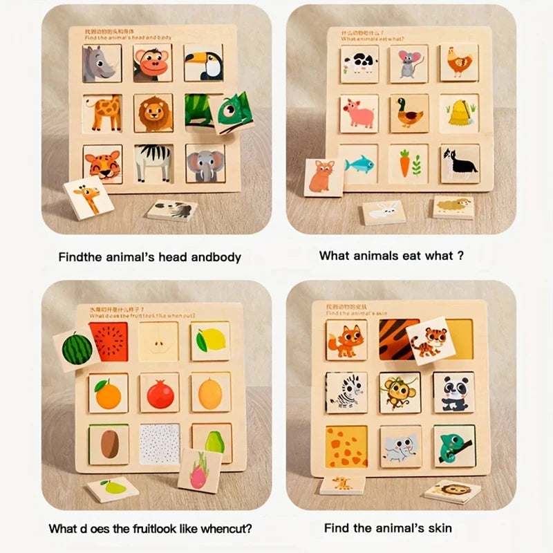 Wooden Cognitive Matching Puzzle | Fun Educational Toy for Kids