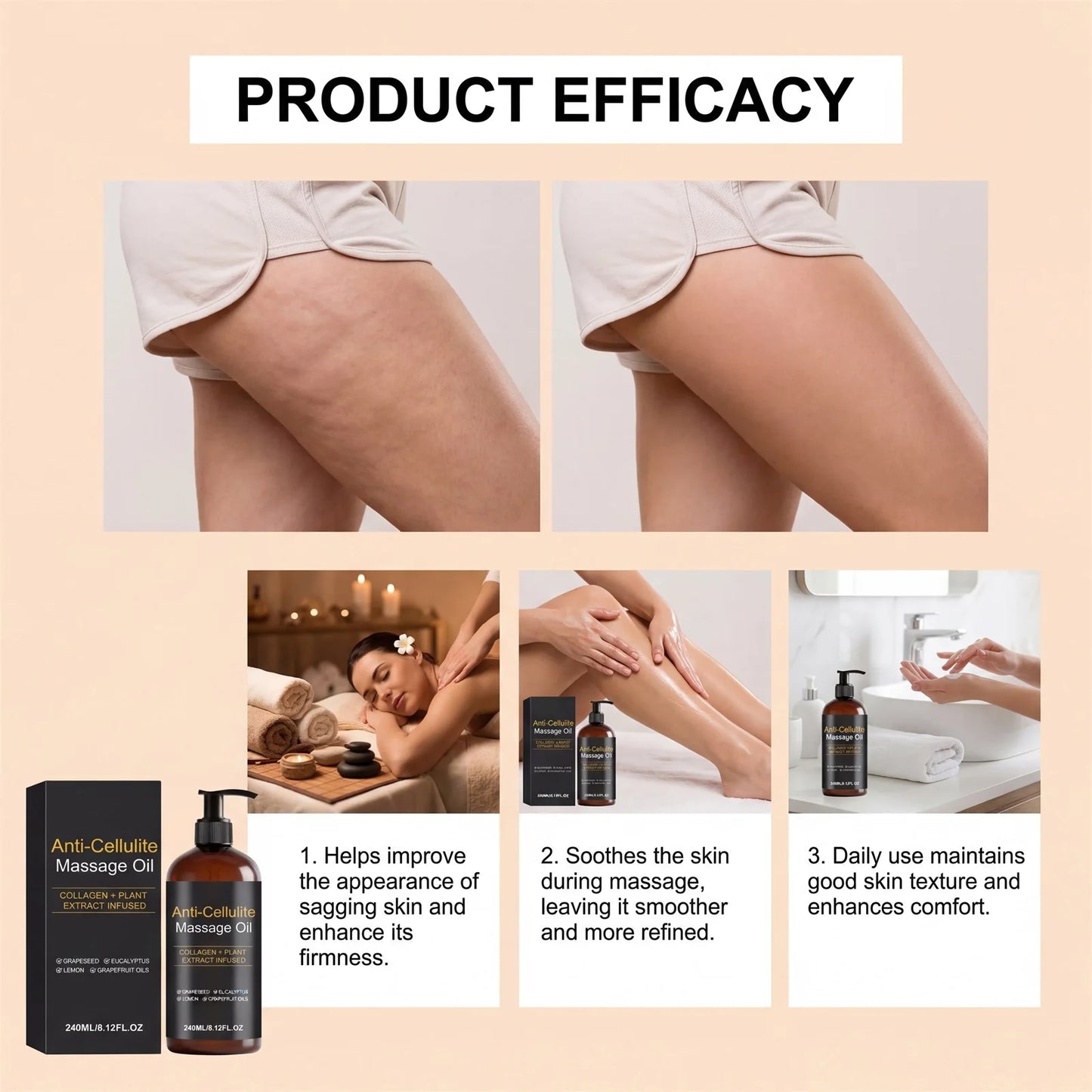 Collagen Firming Body Massage Oil | Smooth & Tone Skin