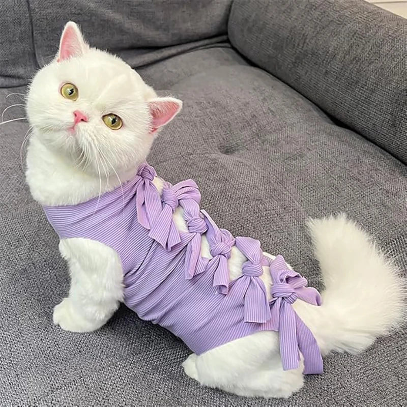 Adjustable Cat Recovery Suit | Soft Breathable Anti-Lick Bodysuit