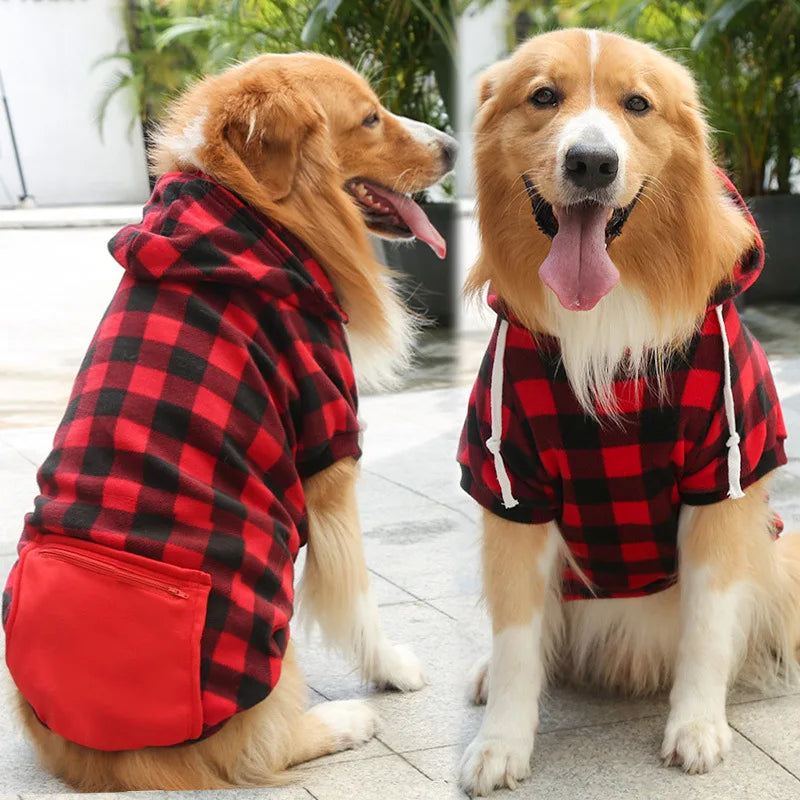 Reversible Dog Winter Coat | Plaid Vest for All Sizes