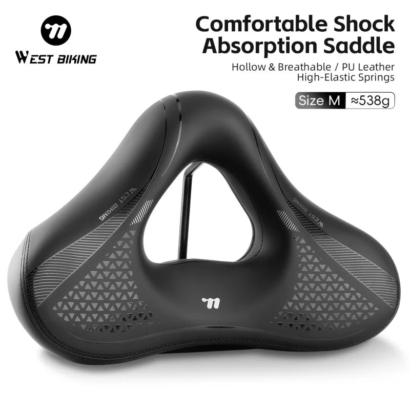High-Elastic Shock-Absorbing Bicycle Saddle | Comfortable Bike Seat