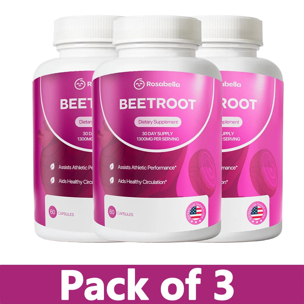 Organic Beet Root Capsules for Healthy Circulation & Vitality