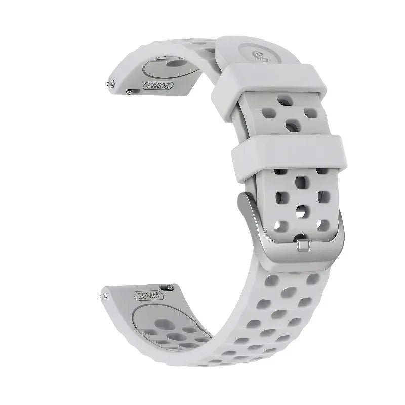 20mm Hollow Out Silicone Watch Band | Sport Waterproof Replacement Strap