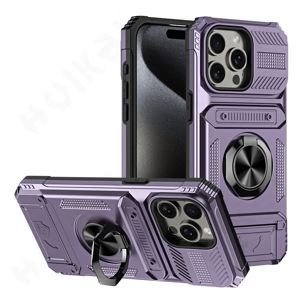 Heavy Duty Magnetic Phone Case with Kickstand | All iPhone Models