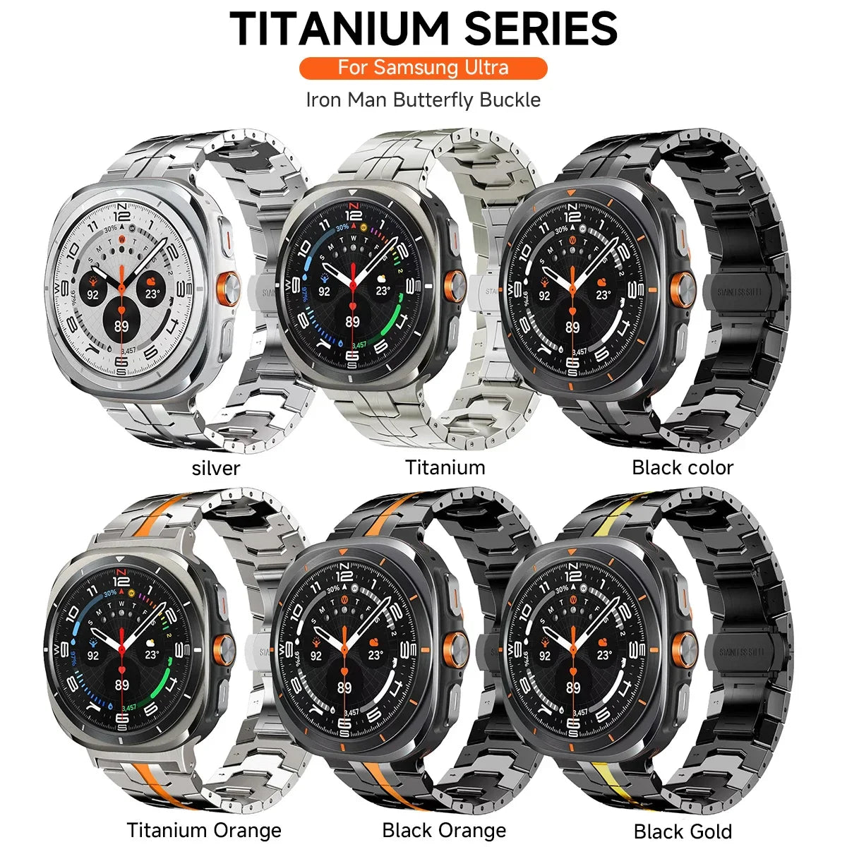 Luxury Titanium Band for Galaxy Watch Ultra 47mm | Metal Bracelet