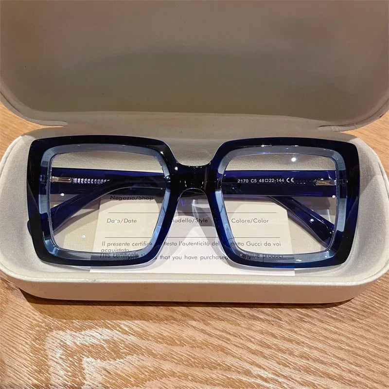 Stylish Square Reading Glasses with Anti Blue Light Protection