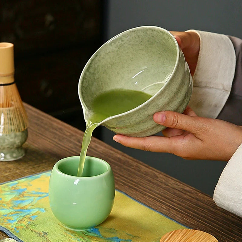Juego completo de té Matcha con batidor de bambú y accesorios