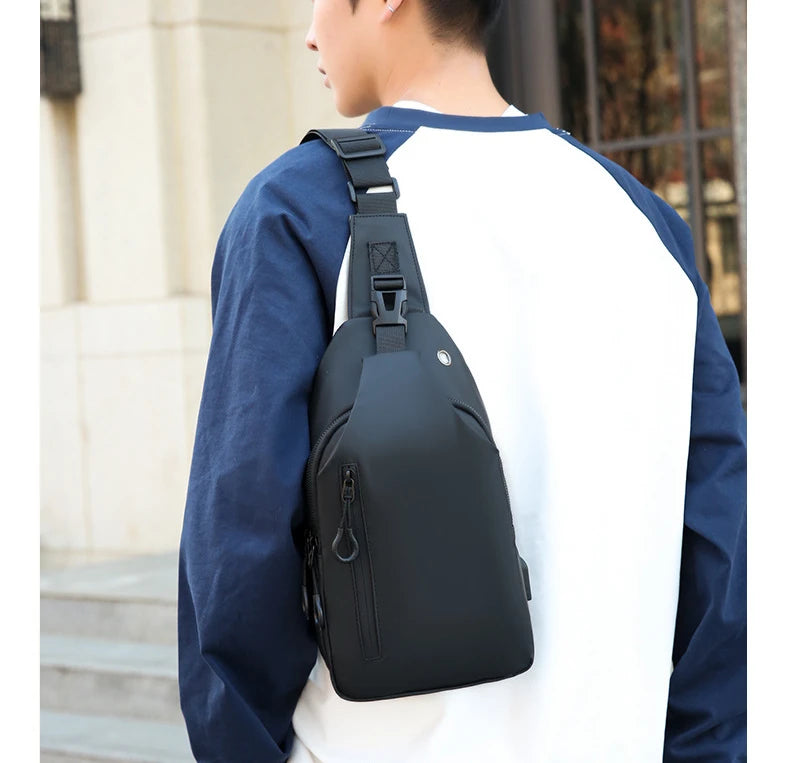 Stylish Men's Chest Bag | Casual One Shoulder Crossbody Design