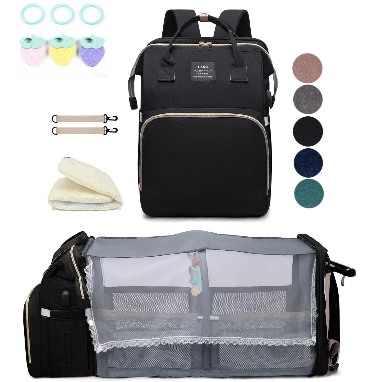 Lightweight Portable Mommy Bag | Large-Capacity Travel Backpack