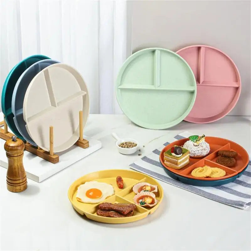 Divided Dish with 3 Compartments | Durable Reusable Plates