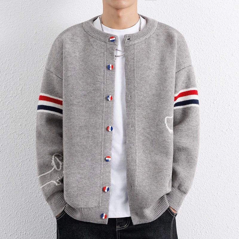 Men's Knitted Cardigan Jacket | Stylish Autumn Winter Sweater