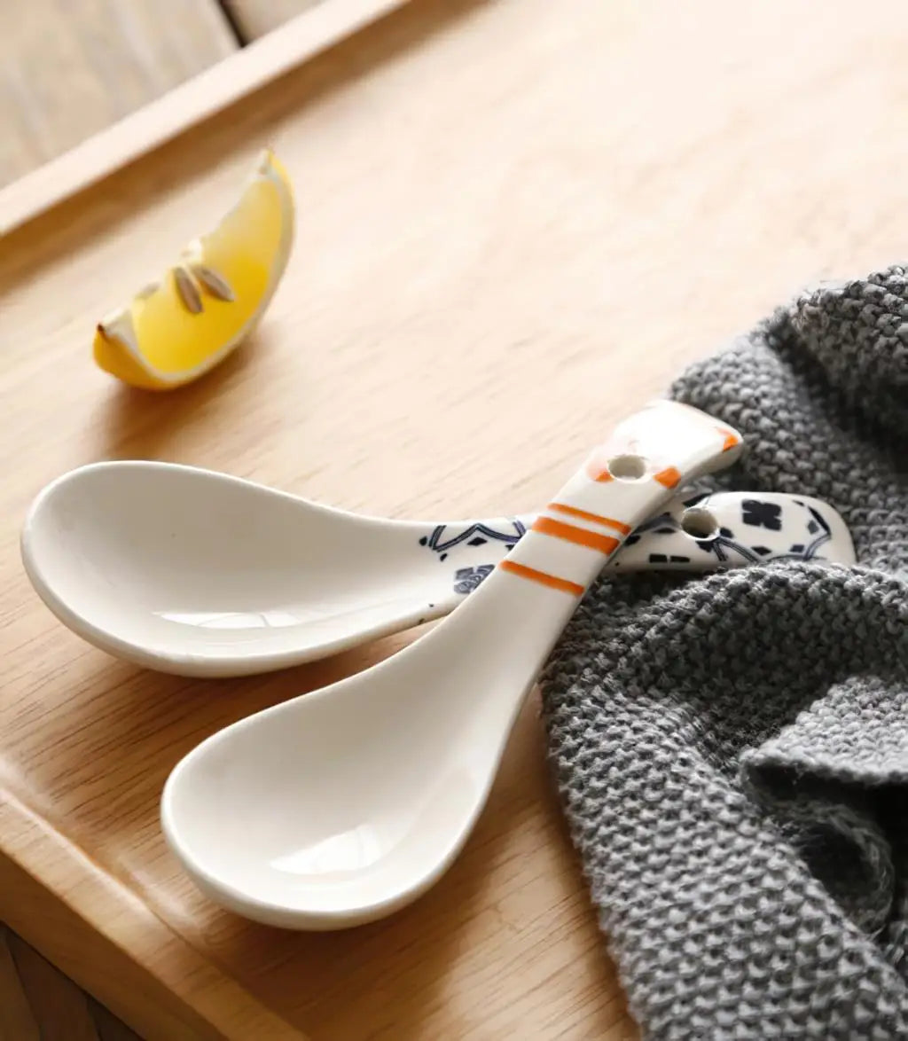 Ceramic Multi-Function Spoon | Japanese Style Tableware for Kitchen