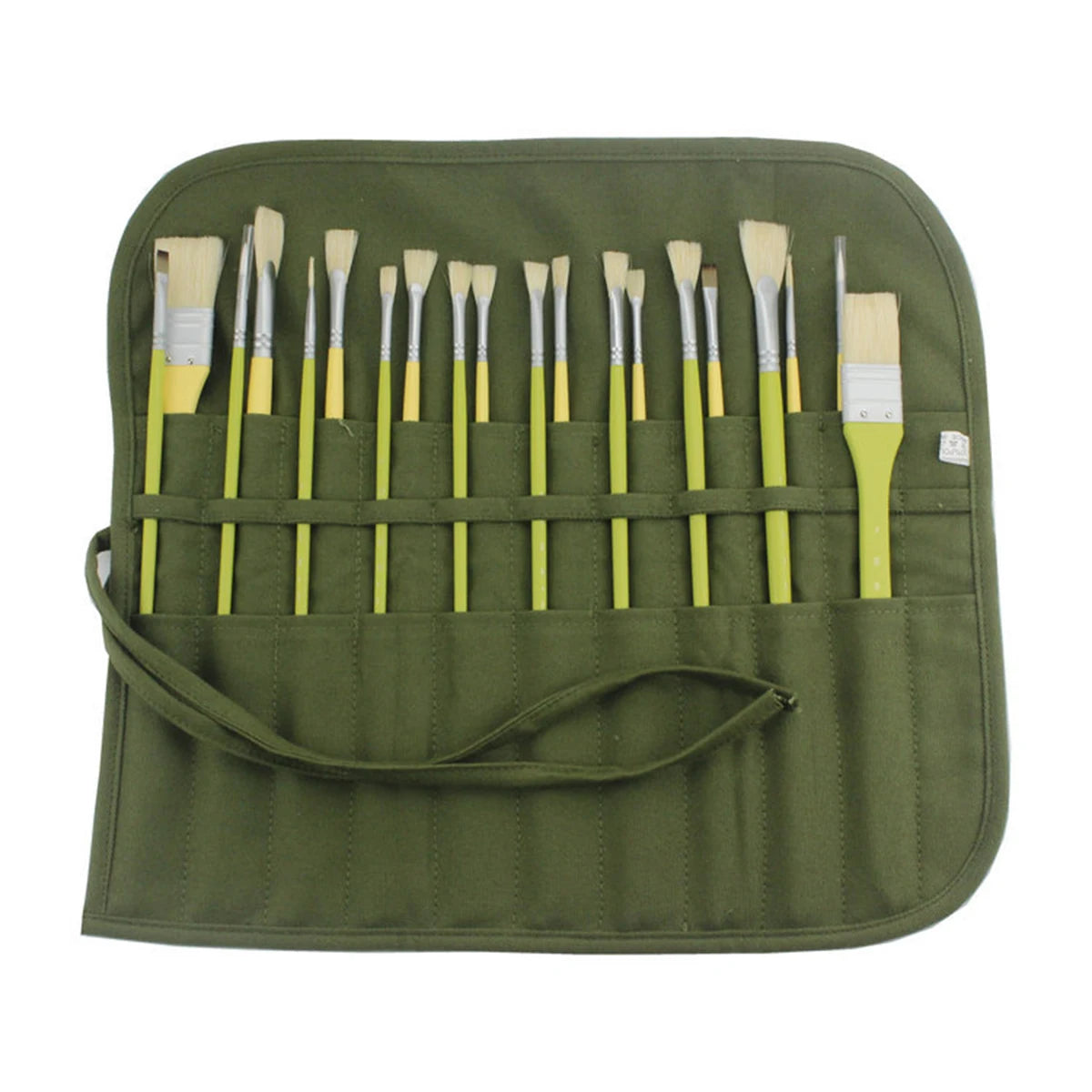 Estuche de lona con 22 ranuras para pinceles de pintura | Organiza tus materiales de arte