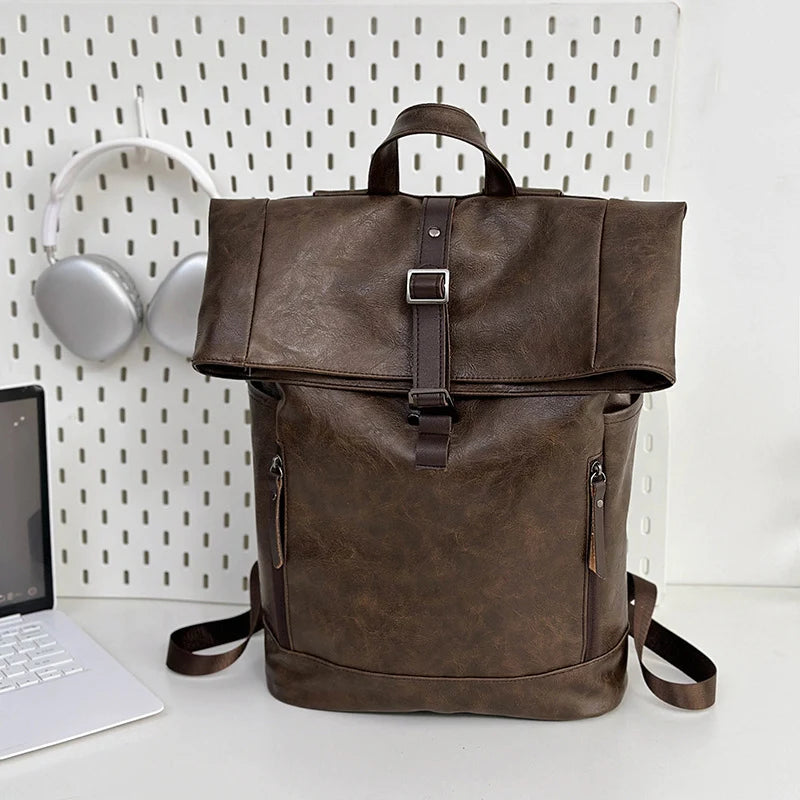 Versatile Rolled Top Business Backpack | Anti-Theft Travel Bag 2026