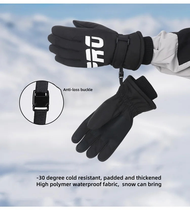 Professional Winter Skiing Gloves | Warm Waterproof Mittens