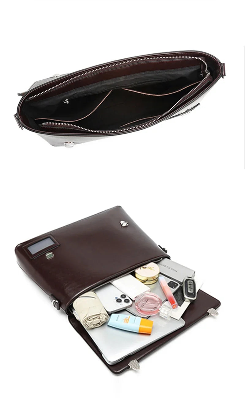 Stylish Cowhide Women's Backpack | Large Capacity Leather Bag