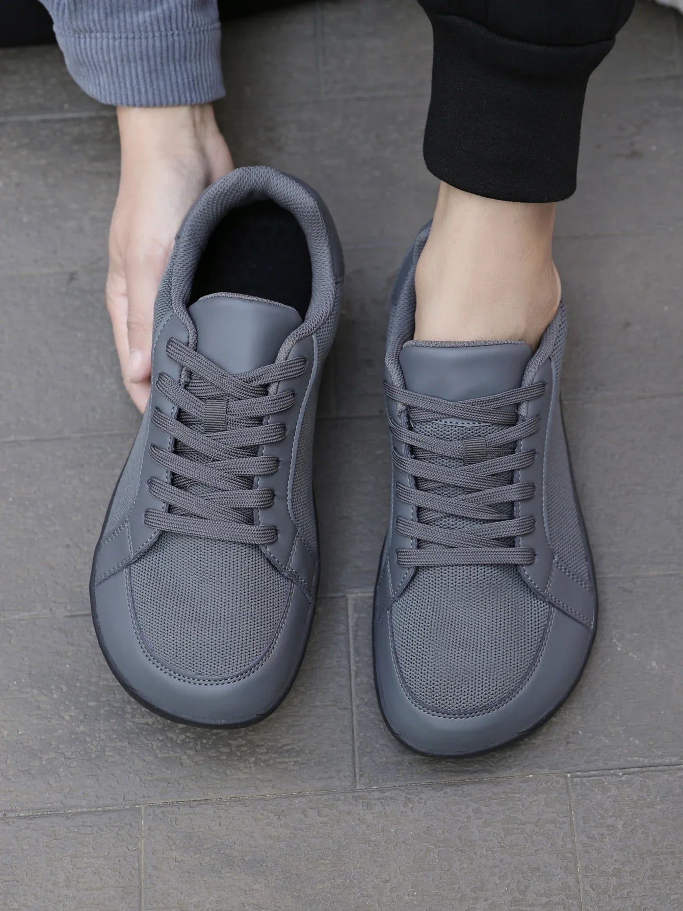 Men's Barefoot Wide Toe Box Walking Shoes Extra Width Minimalist Shoes Breathable Zero Drop Comfortable Shoes Fashion Sneakers