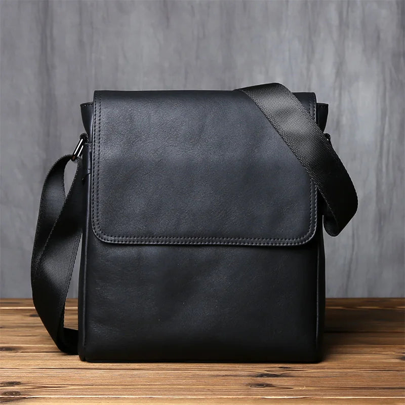 Bolso de hombro de cuero casual para hombre | Bolso elegante de gran capacidad