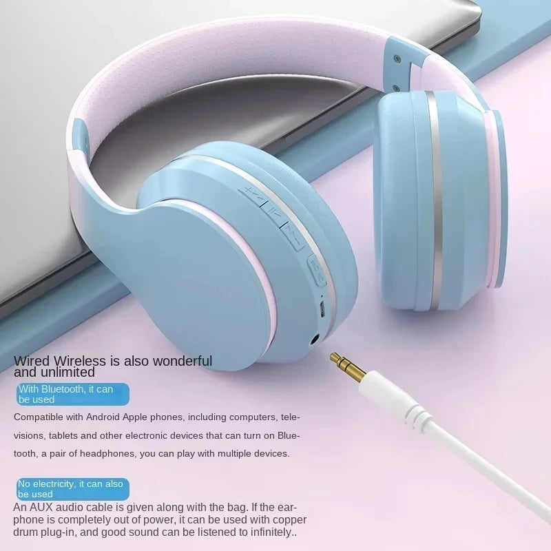 Wireless BT 5.1 Headphones | Stereo Sound Earphones for Gaming