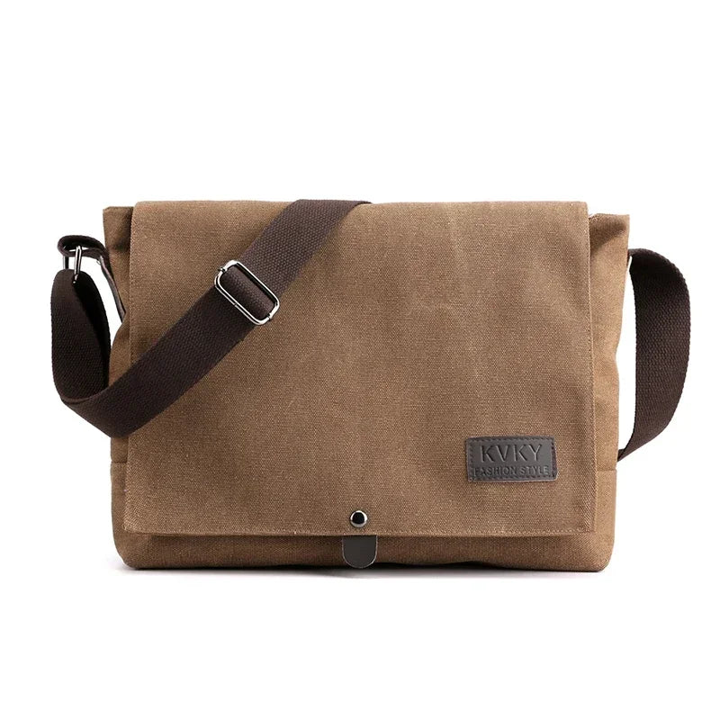 Bolso bandolera de lona de alta calidad para hombre | Elegante bolso satchel