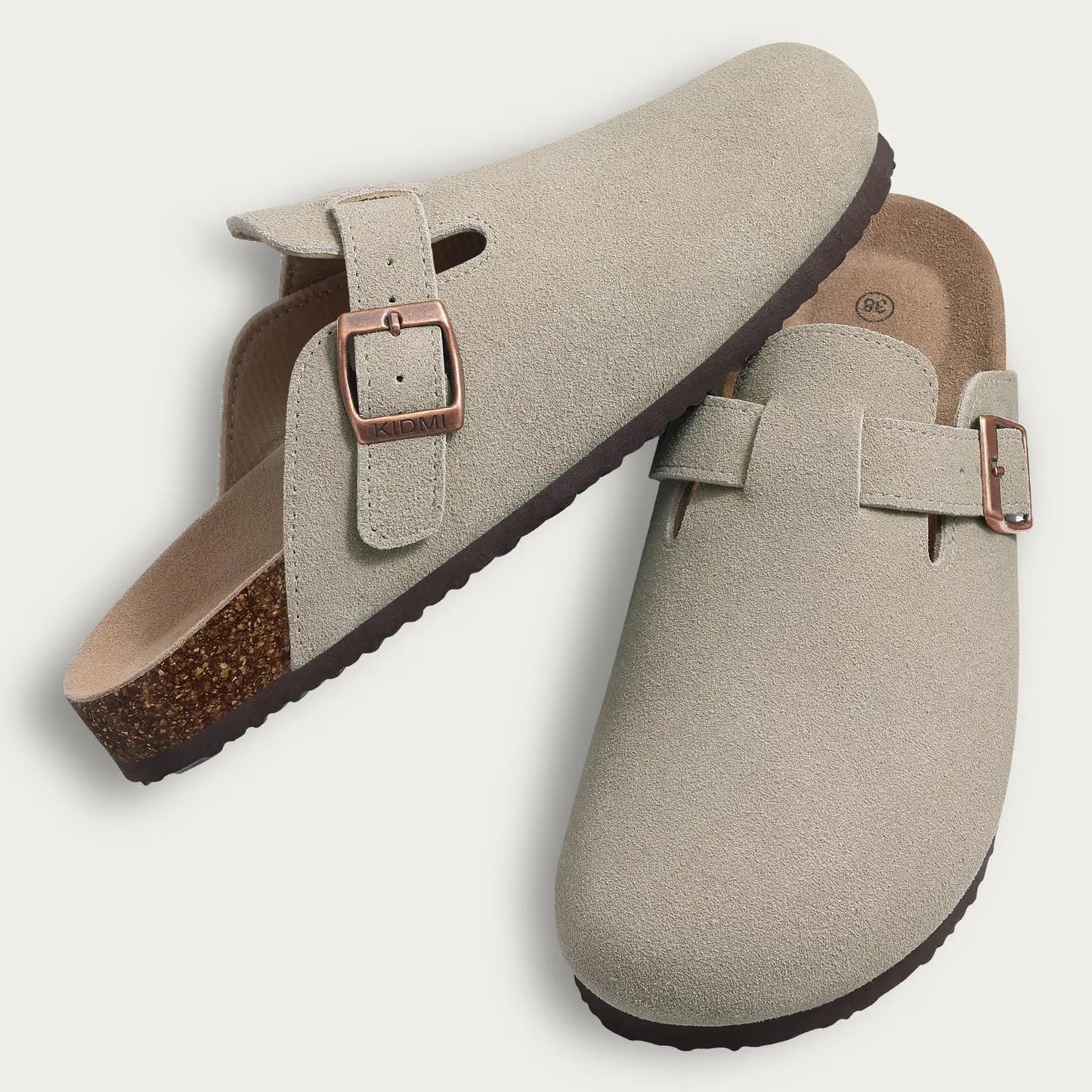 Comfortable Suede Clogs with Arch Support for All-Day Wear
