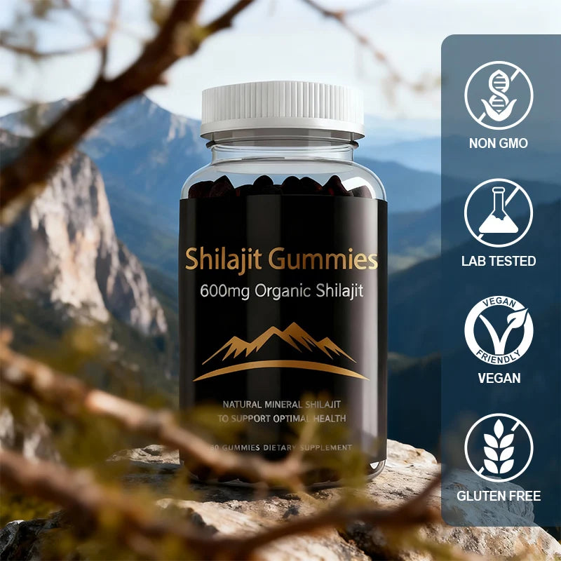 Organic Himalayan Shilajit Gummies for Daily Wellness | 600mg Boost