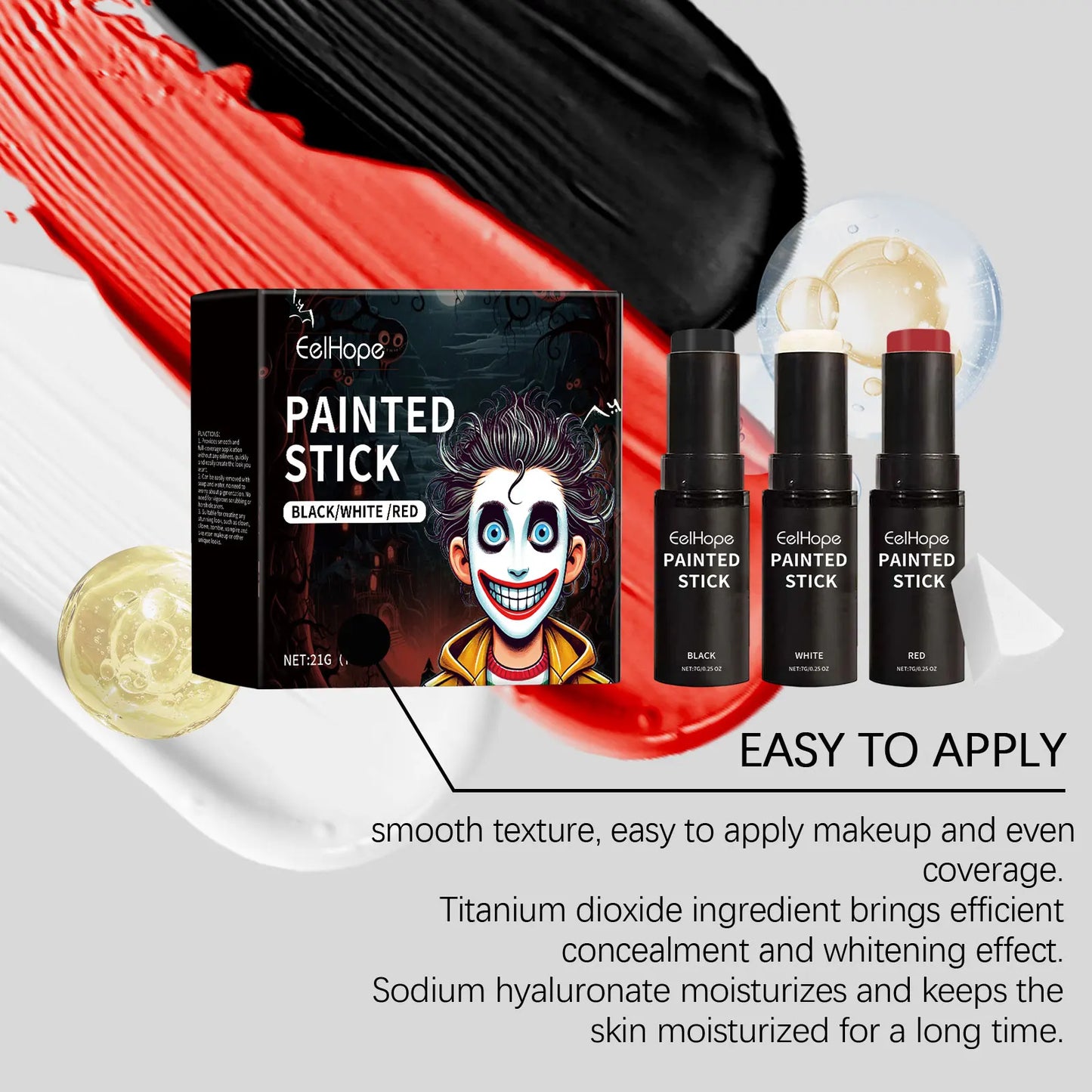Halloween Body Paint Stick Set | Full-Coverage Makeup Essentials