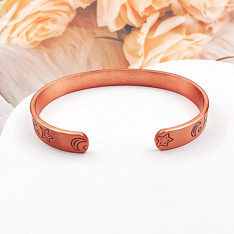 Exquisite Copper Cuff Bracelets for Women & Men | Adjustable Jewelry