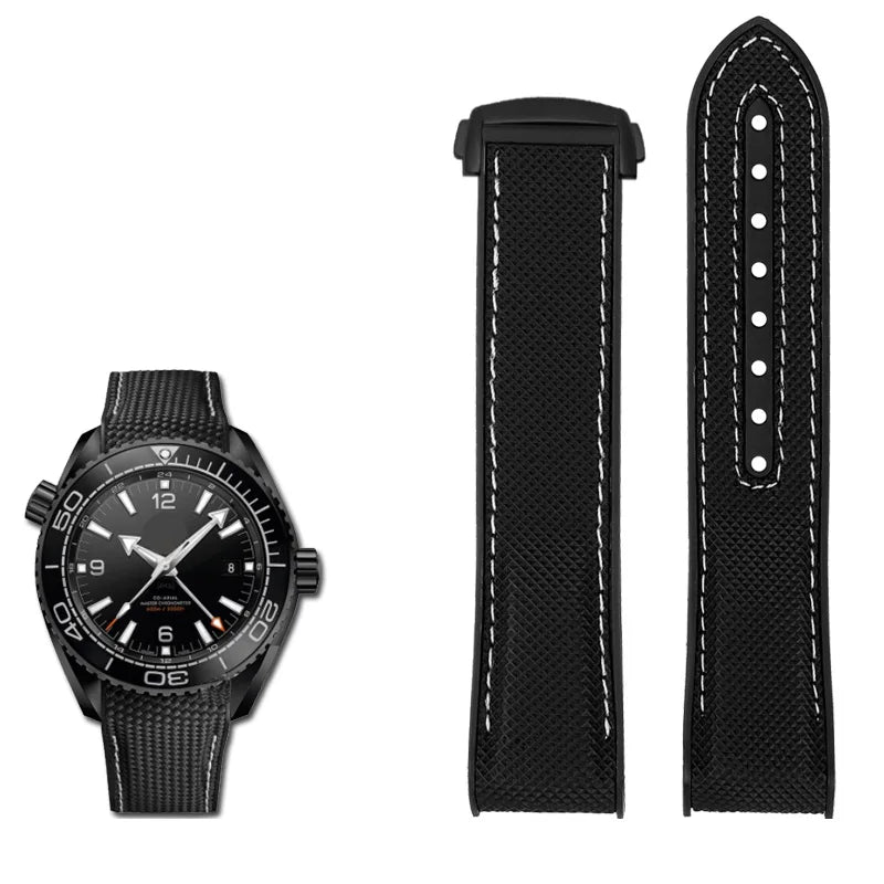 Versatile Nylon Rubber Watchband | Durable Comfort Strap