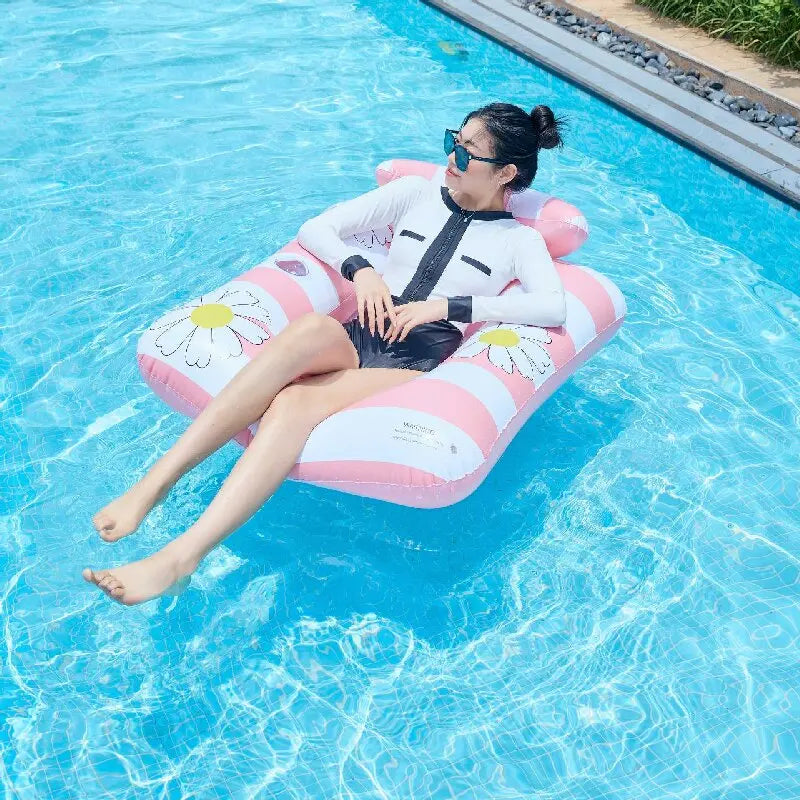 Inflatable Water Hammock Pool Float | Comfortable Beach Lounger