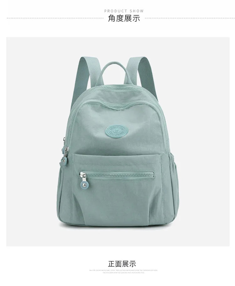 Women's Nylon Oxford Backpack | Stylish Small Rucksack