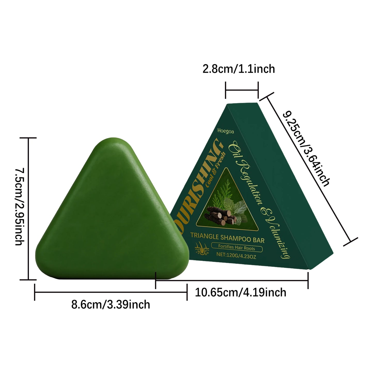 Nature Triangle Shampoo Bar | Refreshing Scalp Care & Oil Control